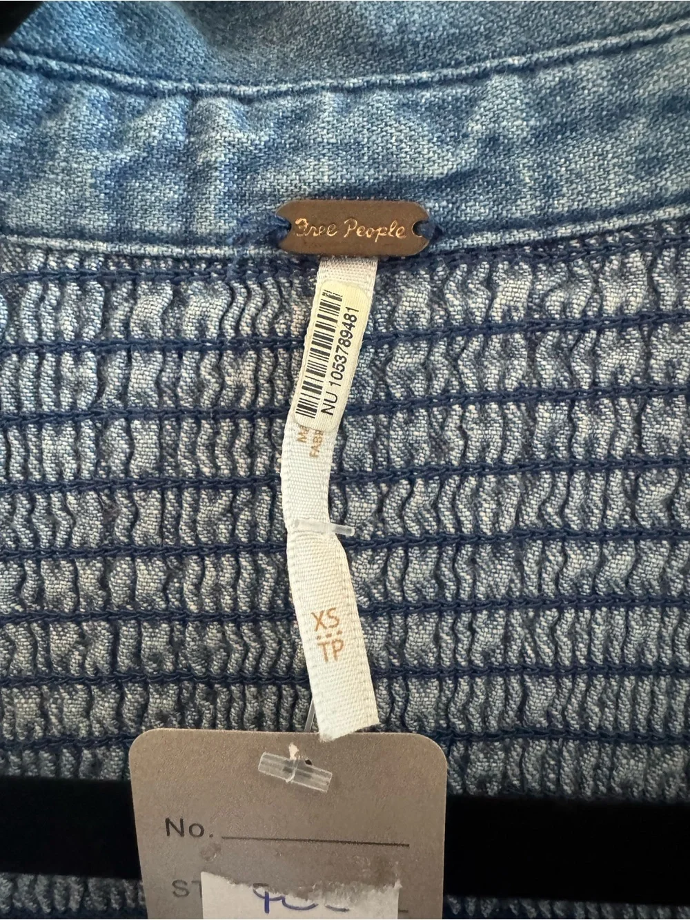 Free People Light Blue Denim Button-Up dress XS - Picture 4 of 6